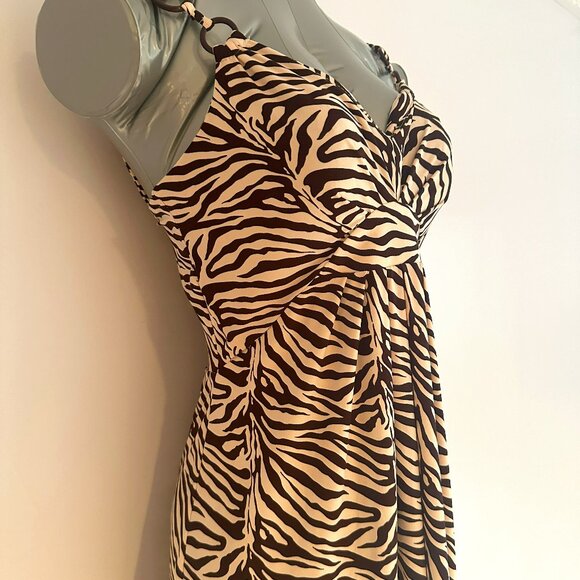 Charlotte Russe Maxi dress zebra print - Picture 2 of 9